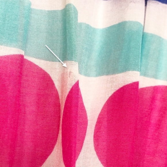 Vineyard Vines | Silk Blend Stripe & Polka Dot Sleeveless Tank Maxi Dress Size 0 - Picture 6 of 14